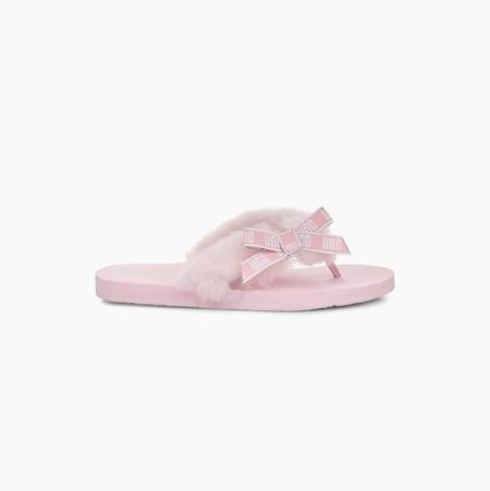 UGG Sunset Graphic Grey Pink Sandals for Women (JCLY21804)